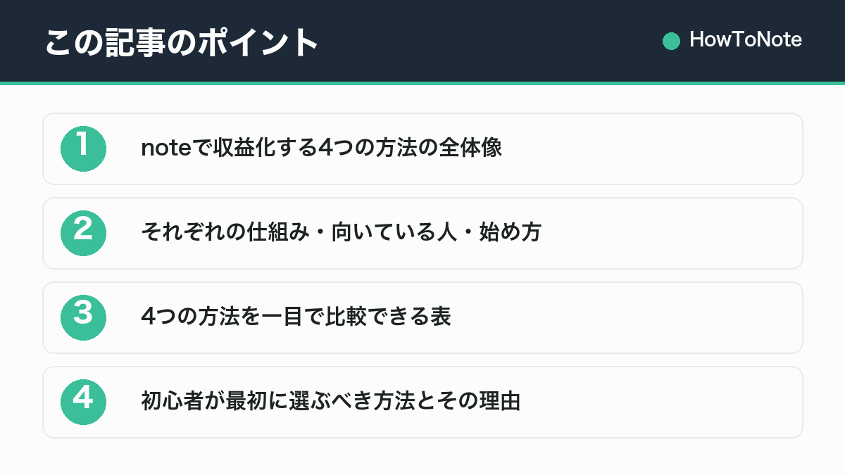 この記事のポイントまとめ