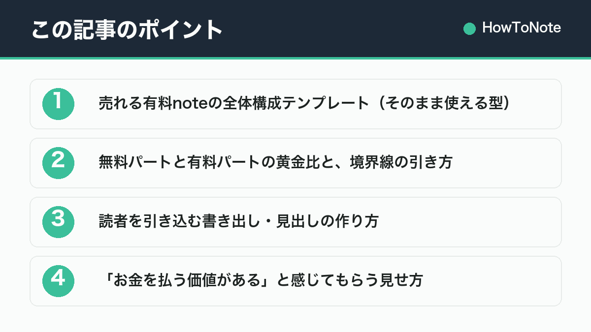 この記事のポイントまとめ