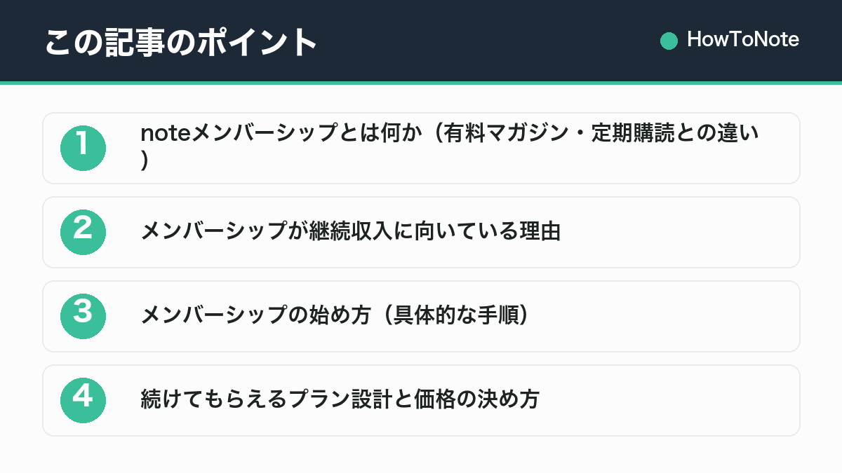この記事のポイントまとめ