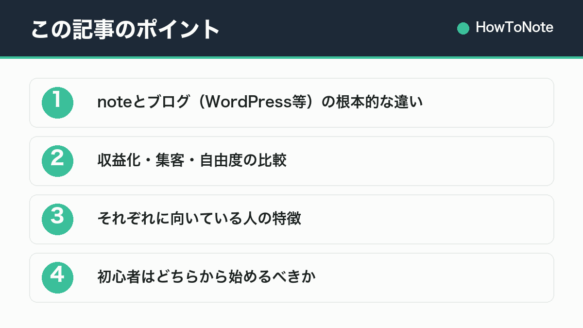 この記事のポイントまとめ