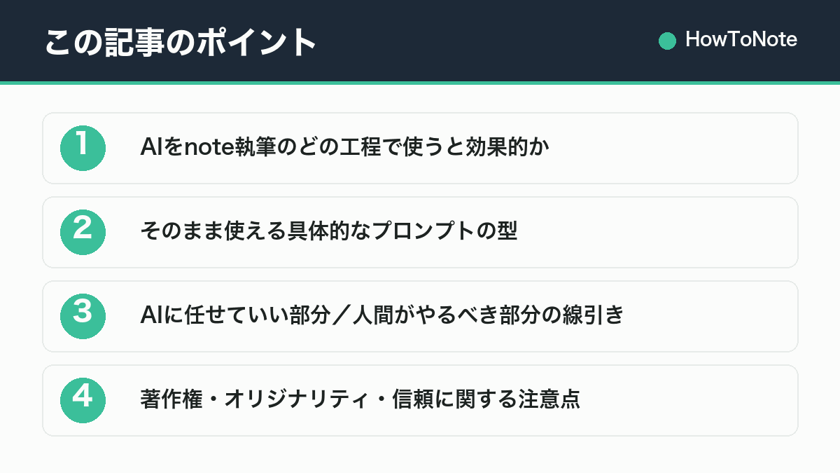 この記事のポイントまとめ